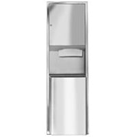Bradley Semi-Recessed 12 Gallon Stainless Steel Towel/Waste Unit